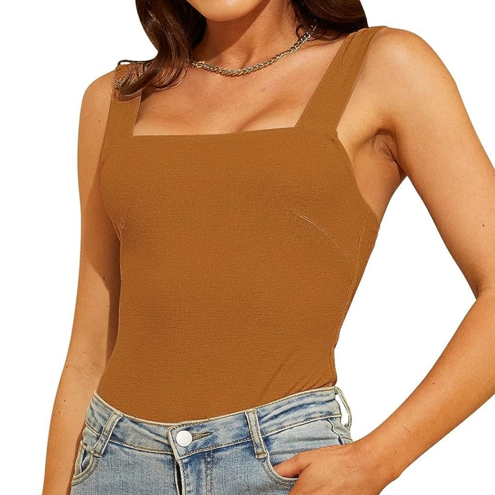 DACESLON Women's Square Neck BodySuit